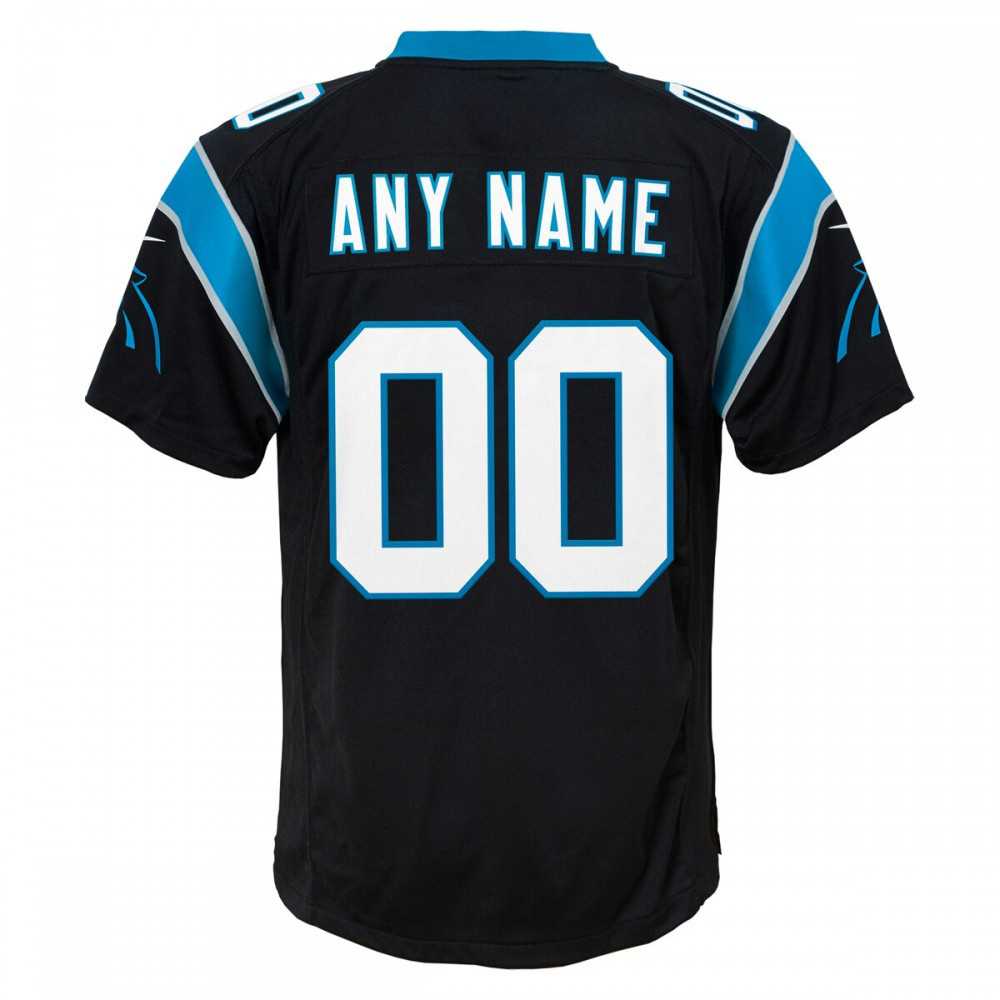 Carolina Panthers Nike Youth Custom Game Jersey - Black-GridironStore